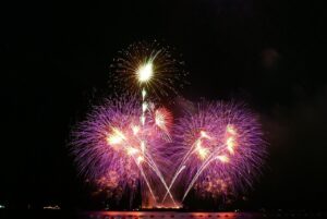 thai seashore, pattaya resort, fireworks, seaside, holiday hub.